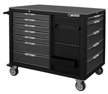 Gereedschapswagen met 12 laden, PVC werkblad en MIS-systeem grijs - 1160x716x1000 mm