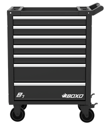 BOXO B7 Gereedschapskar met 7 laden, Zwart