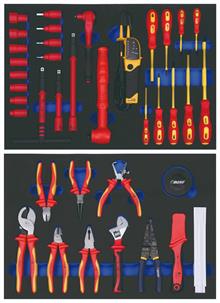 3/8" VDE 1000 V Geïsoleerde gereedschapsset voor hybride voertuigen 38-dlg.