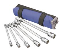 Dubbele kniegewrichtsleutelset in etui 6-dlg.